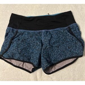 Lululemon Run‎ Times Short 4-way Stretch, 2 Flashback Static Powder Blue/Pink